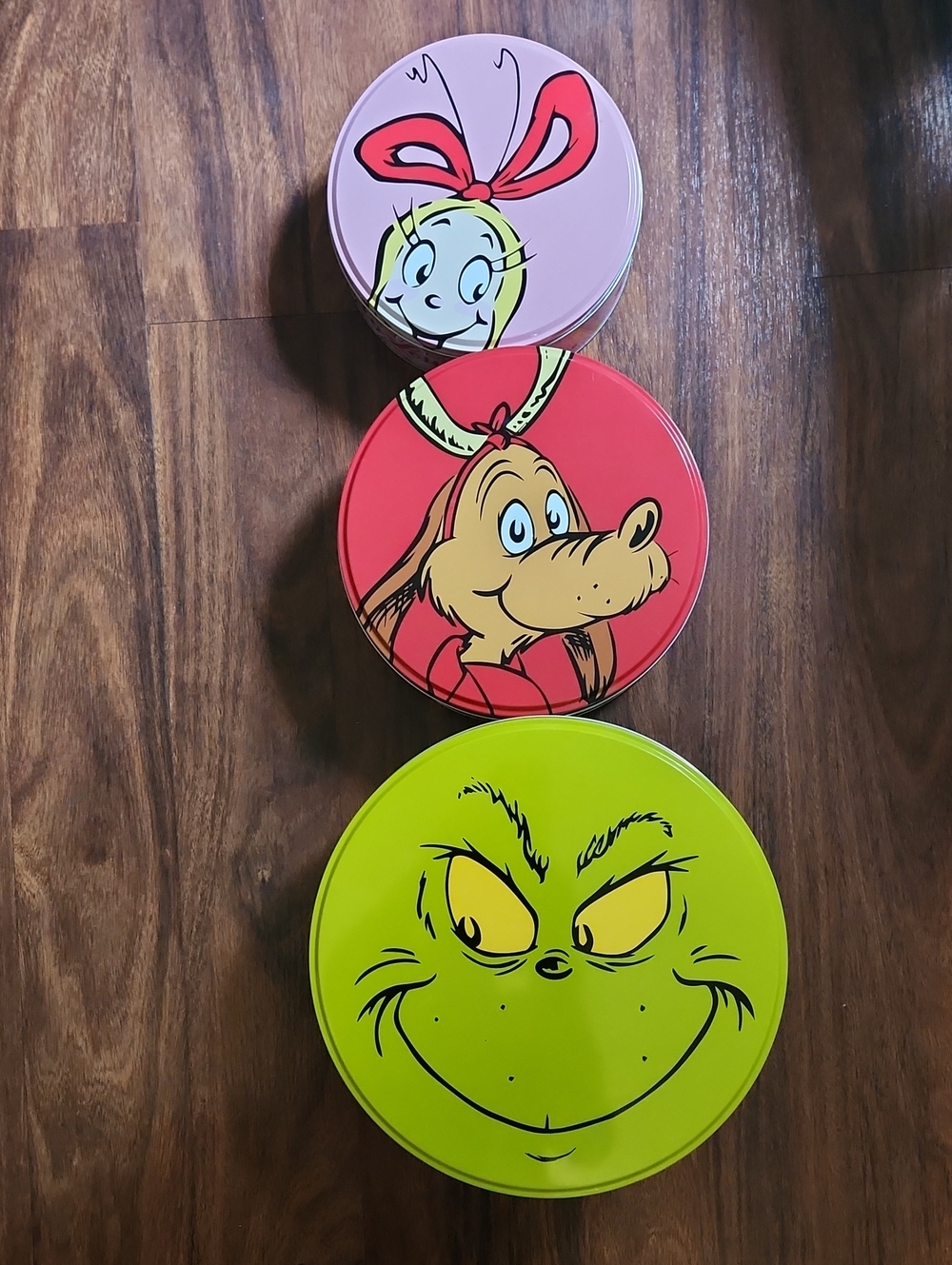 Set Of 3 Grinch Tins